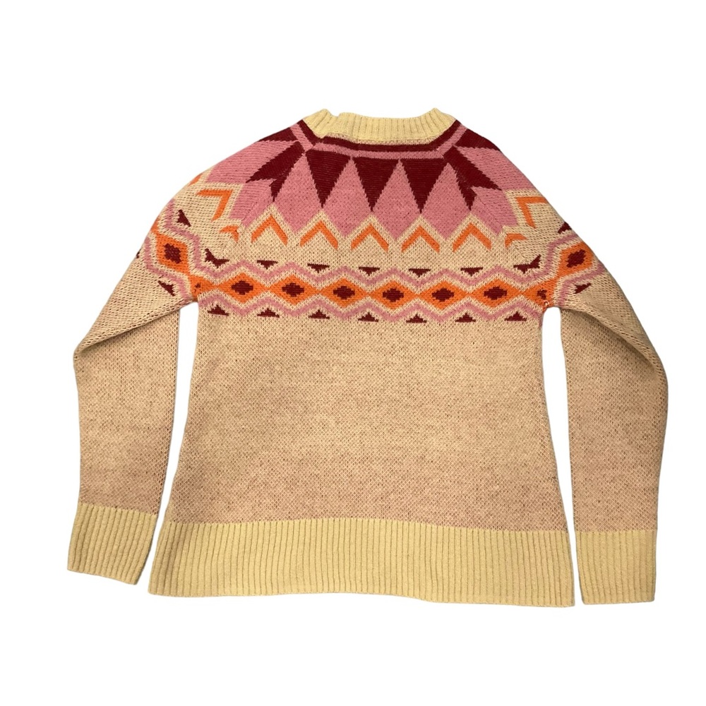 Savanna Jane Woman’s Knit Sweater Geometric Fair Isle Pullover Boho Nord… - Picture 2 of 15